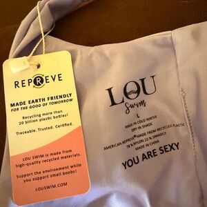 Women's Light Lilac Recycled Fabric Bikini Top